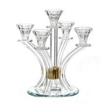 Crystal Candlelabra 5 Branch-11"H