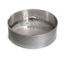 Silver Stainless Steel Round Matzah Box 16"