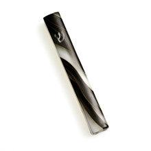 Metal Mezuzah Case 15cm-Black/White Marble Design
