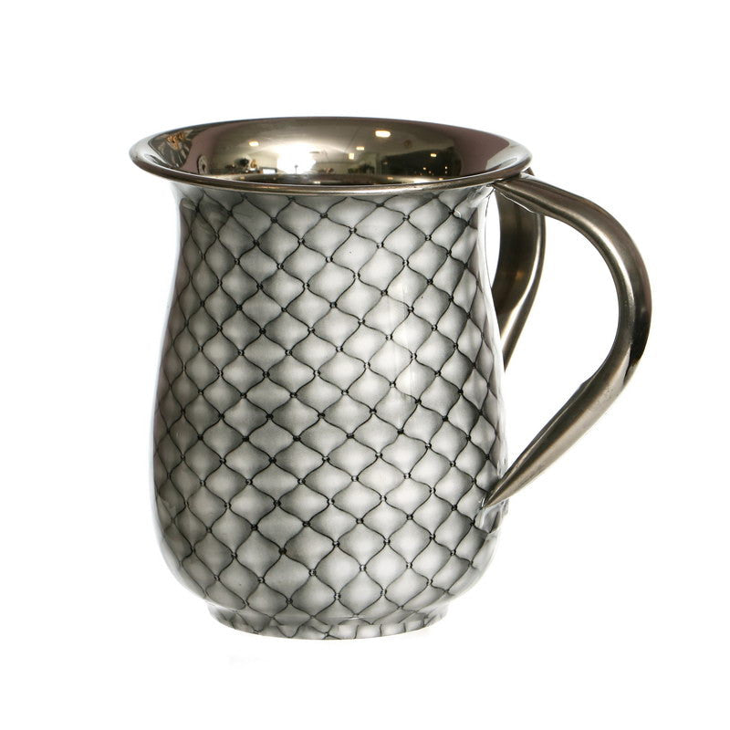 Stainless Steel Wash Cup-Diamond Design