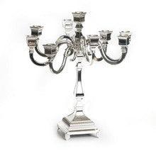 9 Branch Silverplate Candelabra-- 15"