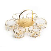 GLASS BOWL SEDER PLATE-GOLD STAND 12
