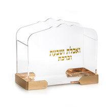 Acrylic Bencher Holder-Gold Stand-Open Top-6.5"x3"x6"H