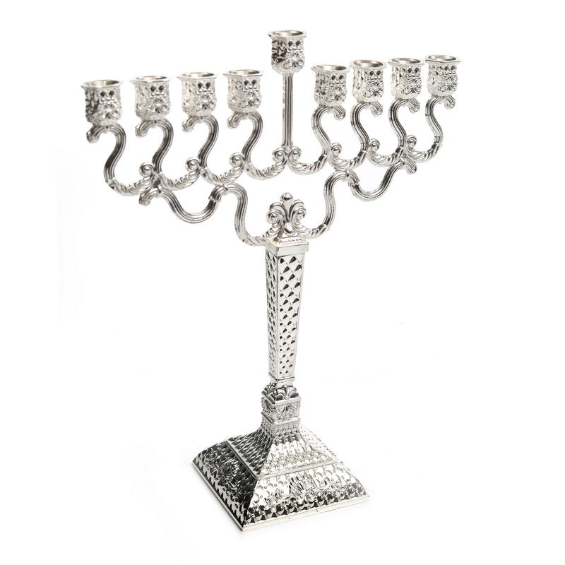 Silverplate Menorah Pillows Design 8"H