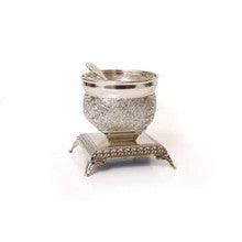Filigree Single Open Salt Dish w/ Spoon