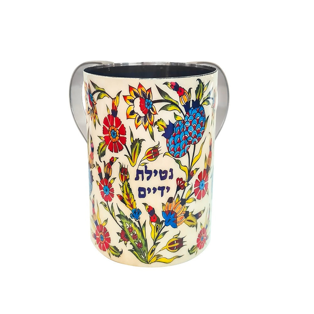 Emanuel Straight Painted Washing Cup (Armenian Pomegranates)