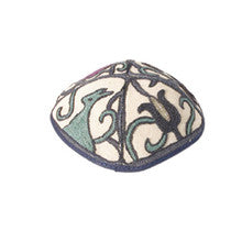 Blue Birds Hand Embroidered Kippah