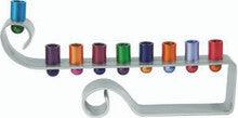 Hanukkah Menorah Curl Anodized Aluminum Multicolor