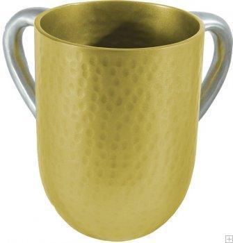 Aluminum Hammered Large Washing Cup Gold