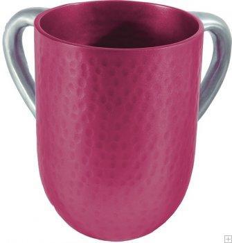 Aluminum Hammered Large Washing Cup Maroon