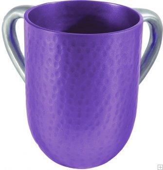 Aluminum Hammered Large Washing Cup Purple (EM-NYA6)