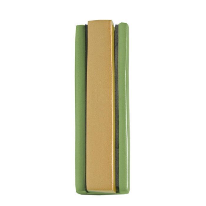 Aluminum Mezuzah 10cm Gold/Green (EM-MZIM4)