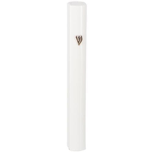 ALUMINUM MEZUZAH 10 CM WHITE, MET
