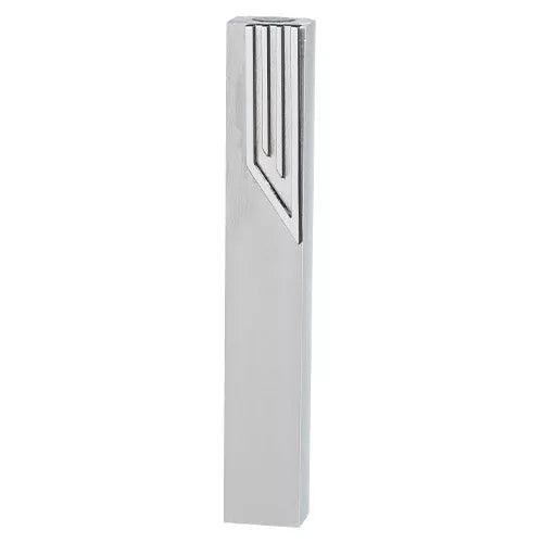 Aluminum Mezuzah 12cm with Metal "Shin"