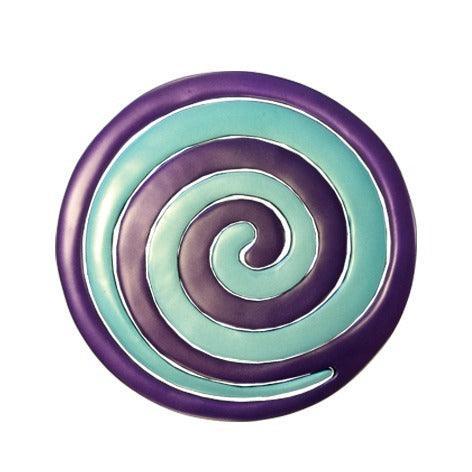 Aluminum Trivet Two Piece Swirl - Purple and Turquoise (EM-MHDC-3C)