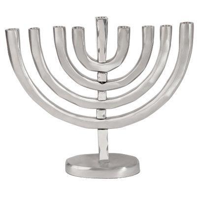 Anodize Aluminum Chanukah Menorah Silver (EM-HMB1)