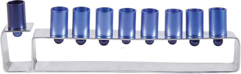 Anodize Aluminum Hanukkah Menorah - Frame Blues (EM-HMG2)