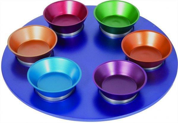 Anodized Aluminium Passover Seder Plate (EM-SPZ)