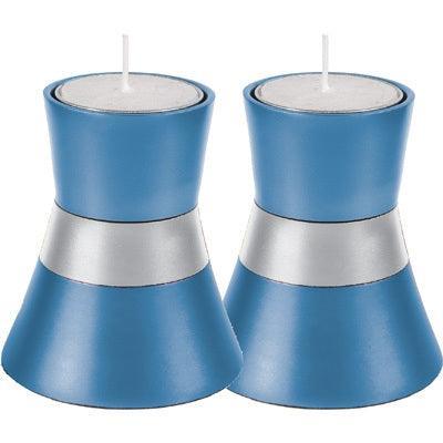 Anodized Aluminum Candlesticks Blue Small (EM-CMS2)