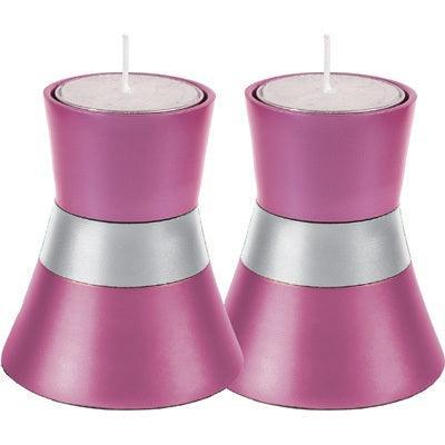 Anodized Aluminum Candlesticks Pink Small (EM-CMS5)