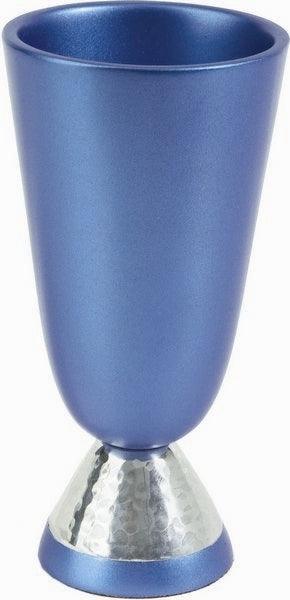 Anodized Aluminum Kiddush Cup - Hammer work Blue (EM-CUK4)