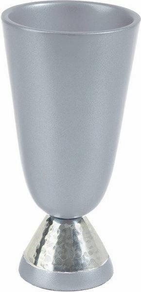 Anodized Aluminum Kiddush Cup - Hammer work Silver (EM-CUK1)