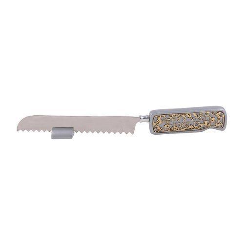 Anodized Aluminum Knife with Metal Cutout - Silver (EM-NSF1)