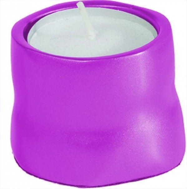 Anodized Aluminum Tea Light Single Candle Holder Pink (EM-CSB9)