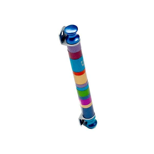 Anodized Cylinder Mezuzah Case Stripes (EM-MZU1-5)
