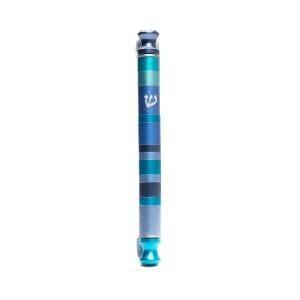 Anodized Cylinder Mezuzah Case Stripes (EM-MZU1-5)