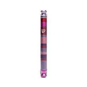 Anodized Cylinder Mezuzah Case Stripes (EM-MZU1-5)