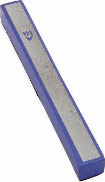 Anodized Mezuzah Square 10cm Turquoise / Silver (EM-MZA4)