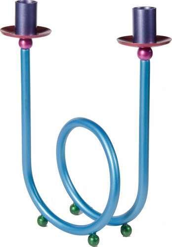 Anodized Spiral Candlesticks- Multicolor (EM-CSR2)