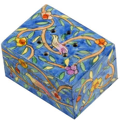 Birds and Swirls Spice Box with Cloves