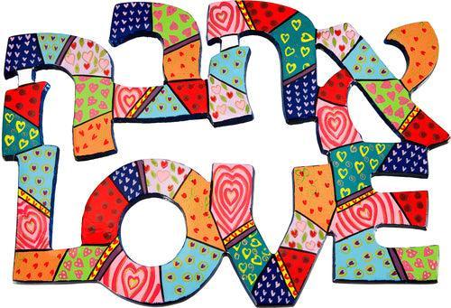 Blessings Laser Cut+ Hand Painting- Ahava Love (EM-WHE2)