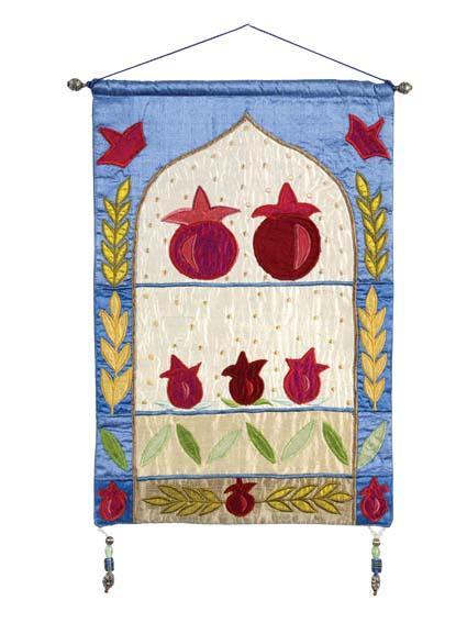 Blue Pomegranates Wall Hanging