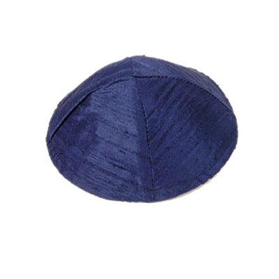 Blue Raw Silk Kippah