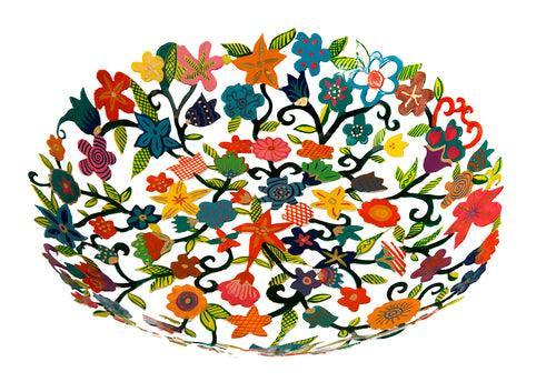 Bowl- Small Laser Cut+ Hand Painting- flowers (EM-BOS3)