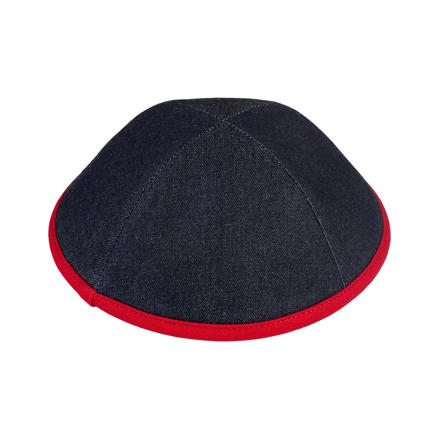 IKIPPAH DARK DENIM COLORS W/ COLORED RIM YARMULKE