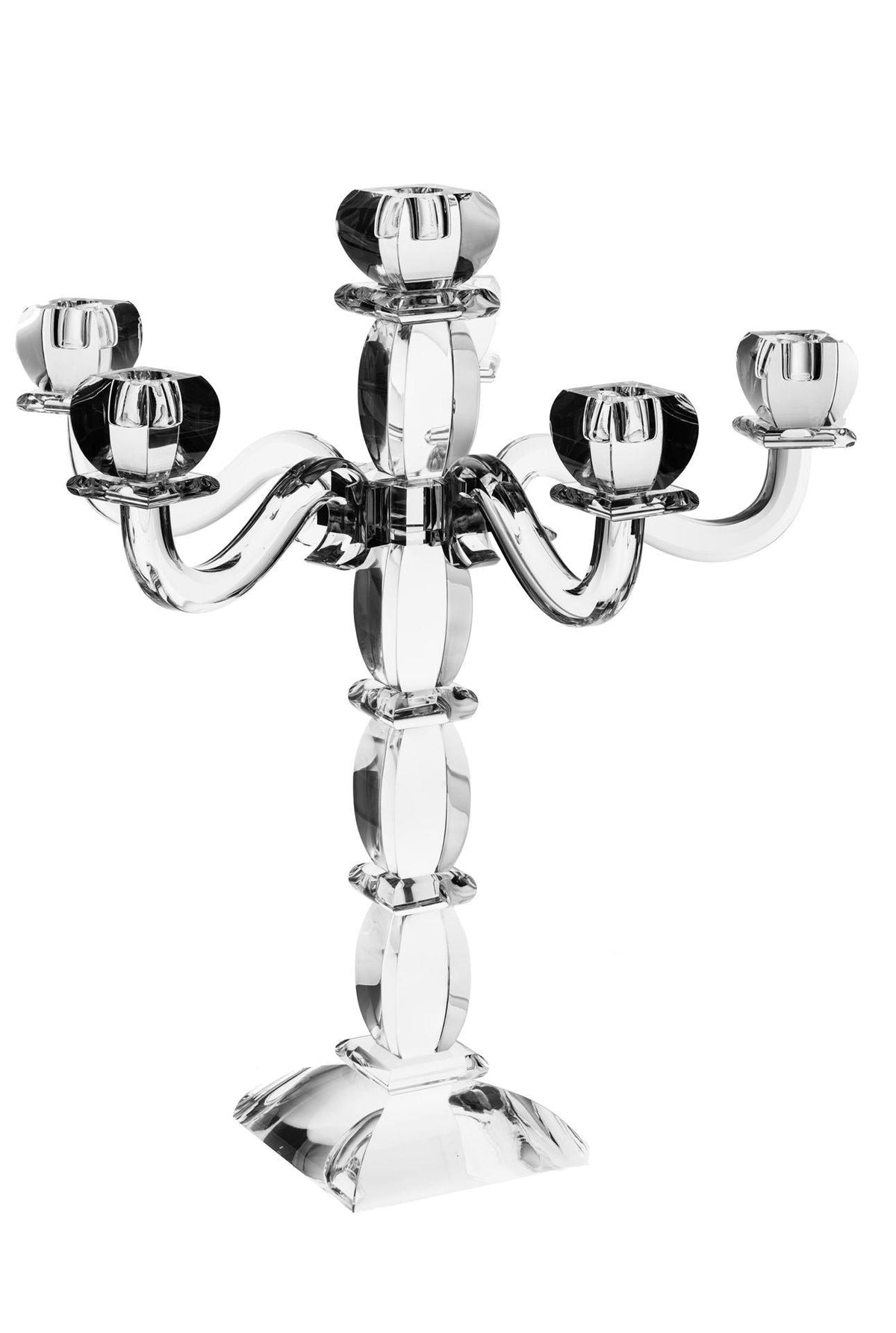 CANDELABRA CRYSTAL SILVER 6 BRANCHES