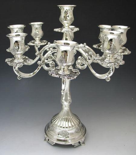 CANDELABRA SILVER PLATED 9 BRANCHES