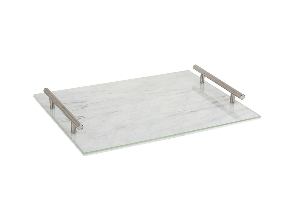 CHALLAB BOARD MARBLE WHITE LUCITE