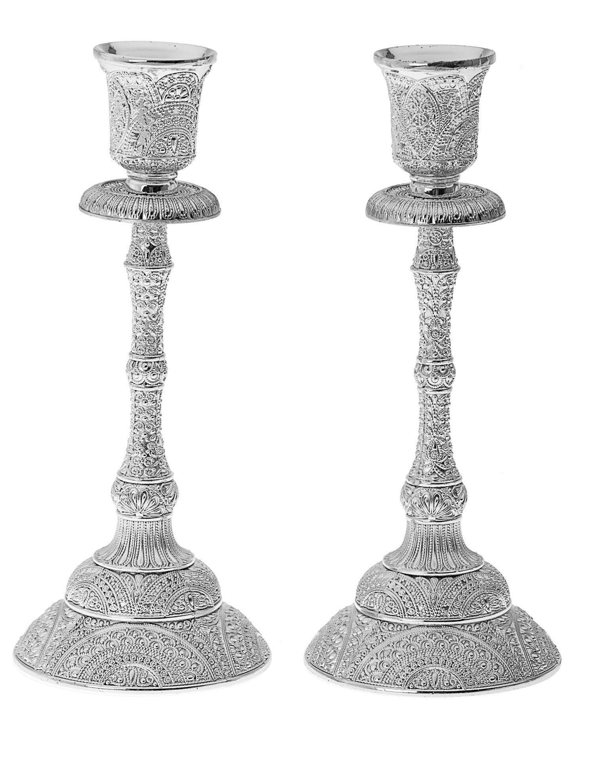 CRYSTAL & SILVER PLATED CANDLE STICK