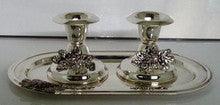 Small S/P Candlesticks With Tray