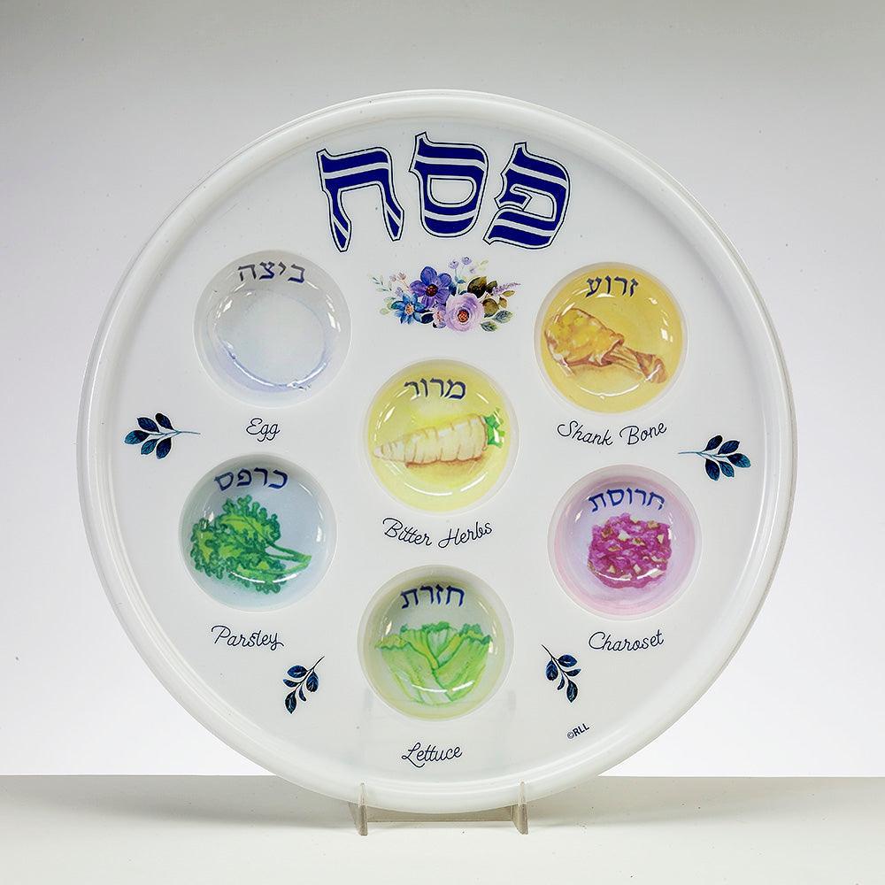 DISPOSABLE SEDER PLATE, "CLASSIC", POLY, 10.5", LABEL