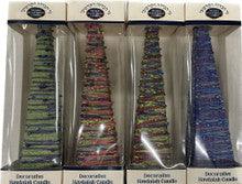 Pyramid Shape Havdallah Candle Drip Wax Design (Asst. Colors)
