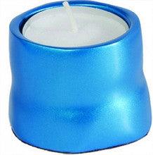 Anodized Aluminum Tea Light Single Candle Holder Turquoise