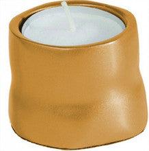 Anodized Aluminum Tea Light Single Candle Holder Gold