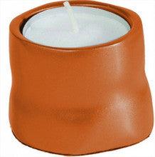 Anodized Aluminum Tea Light Single Candle Holder Orange