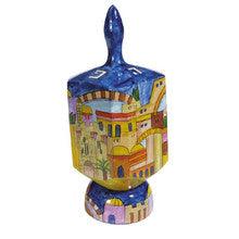 Emanuel Painted Extra Large Dreidel With Stand